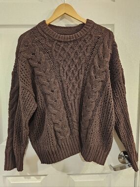 A&F Nwt Brown Cable Knit Sweater